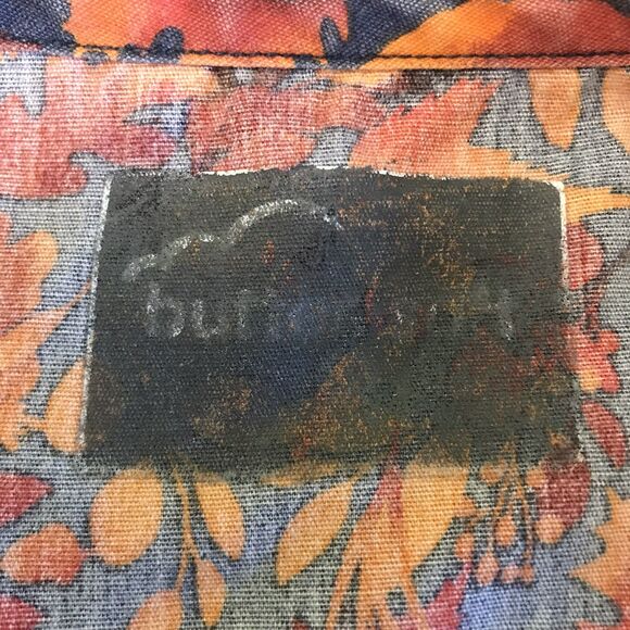 Butter Soft Autumn Leaves Top Women's M Cotton Poly 5 Pocket V-Neck Fall Scrubs - Picture 9 of 11